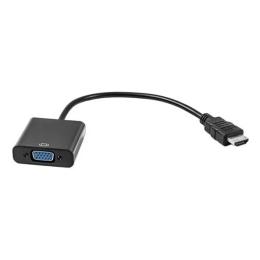Перехідник PowerPlant CA910885 HDMI(тато) - VGA(мама) Black