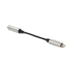 Перехідник PowerPlant CA910366 Lightning(тато) - 3.5mm mini jack(мама) Black