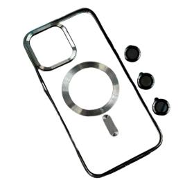 Чохол-накладка Infinity Magnetic для iPhone 16 Pro Midnight Black + захист камери