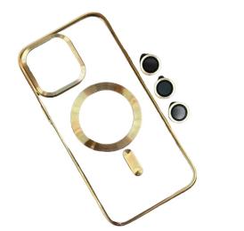 Чохол-накладка Infinity Magnetic для iPhone 16 Pro Gold +захист камери