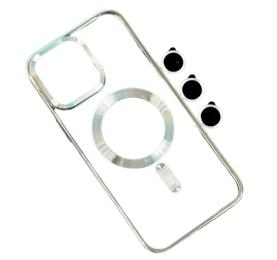 Чохол-накладка Infinity Magnetic для iPhone 16 Pro Silver + захист камери