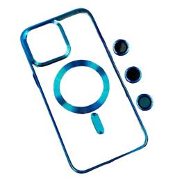 Чохол-накладка Infinity Magnetic для iPhone 16 Pro Blue + захист камери