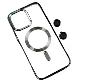 Чохол-накладка Infinity Magnetic для iPhone 16 Midnight Black + захист камери