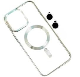 Чохол-накладка Infinity Magnetic для iPhone 16 Silver + захист камери