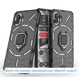 Чохол-накладка Infinity Ring Stand для Nothing Phone (2a) Camera cover Black