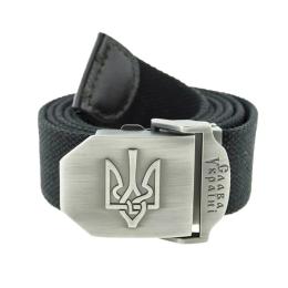 Тактичний ремінь Vik-Tailor Тризуб Слава Україні Black (67402002)