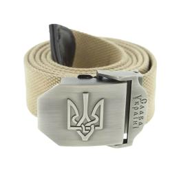 Тактичний ремінь Vik-Tailor Тризуб Слава Україні Beige (67402005)