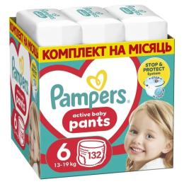 Підгузки Pampers трусики Pants Giant Розмір 6 (14-19 кг) 132 шт (8006540068632)