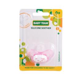 Пустушка силіконова класична Baby Team 3007_рожевий