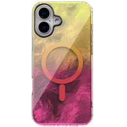Чохол-накладка EpiK TPU Shiny Mountain (MagFit) для Apple iPhone 16 (6.1) Yellow Pink