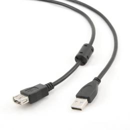 Дата-кабель Cablexpert CCF-USB2-AMAF-15 4.5m USB(тато) - USB(мама) Black
