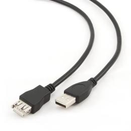 Дата-кабель Cablexpert CCP-USB2-AMAF-6 1.8m USB(тато) - USB(мама) Black