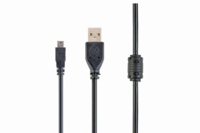 Дата-кабель Cablexpert CCF-USB2-AM5P-6 1.8m USB(тато) - miniUSB(тато) Black