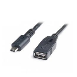 Дата-кабель REAL-EL EL123500014 microUSB (тато) - USB (мама) 0.1 м Black