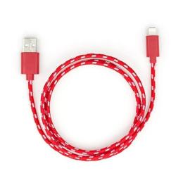 Кабель USB (папа) = Apple Lightning (папа) 1 м Vinga VCPDCLNB31R Red