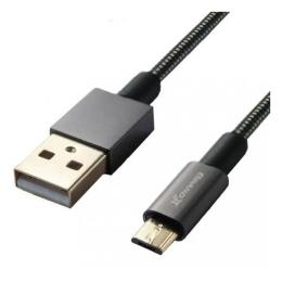Дата-кабель Grand-X MM-01 1m USB(тато) - microUSB(тато) Black