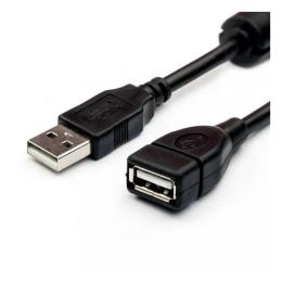Дата-кабель Atcom 17206 1.5m USB(тато) - USB(мама) Black