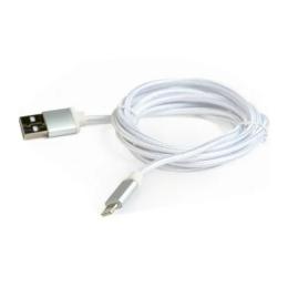 Дата-кабель Cablexpert CCB-mUSB2B-AMLM-6-S 1.8m USB(тато) - Lightning(тато) White