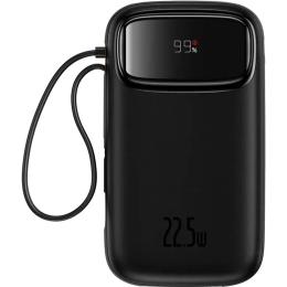 Зовнішній портативний акумулятор Baseus QPow2 Dual-Cable 20000mAh Black 22.5W (P10055000112-B1)
