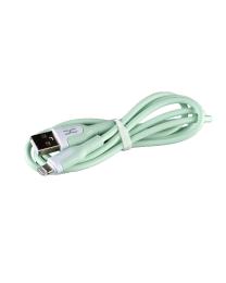 Дата-кабель DC (CL-12) USB-A (тато)  -  Lightning (тато) Green 2.1A