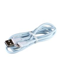 Дата-кабель DC (CL-12) USB-A (тато)  -  Lightning (тато) Light Blue 2.1A