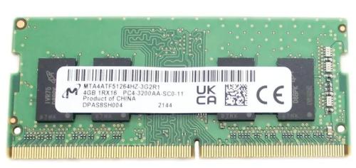 Оперативна память Micron 4GB SO-DIMM DDR4 3200 MHz (MTA4ATF51264HZ-3G2R1)