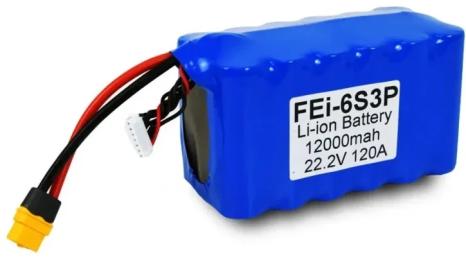 Акумулятор для квадрокоптера LiitoKala FEi-6S3P 12000 mAh для FPV-дрона