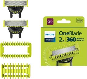 Змінне лезо для машинки для стрижки Philips QP624/50 Green з насадками для тіла