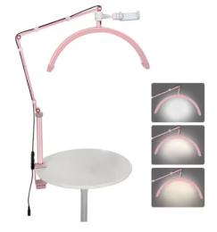 Настільна лампа Infinity Andoer HD-M3X LED Video Light Half-moon Shaped Desktop Ring Light 3000K-6000K Pink