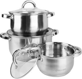 Набір каструль Maestro MR-2120-6L Stainless Steel
