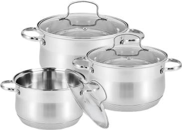 Набір каструль Maestro MR-3512-6L Stainless Steel