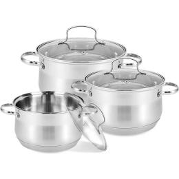 Набір каструль Maestro MR-3512-6M Stainless Steel