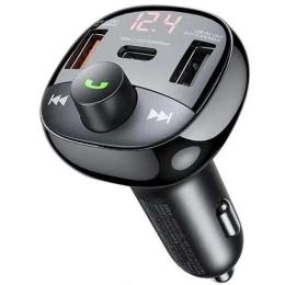 ФМ-модулятор Remax Lodi Series 2xUSB + Type-C Black 54.5W (RCC331)