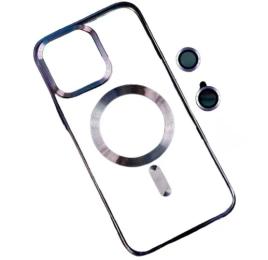 Чохол-накладка Infinity Magnetic для iPhone 16 Purple + захист камери