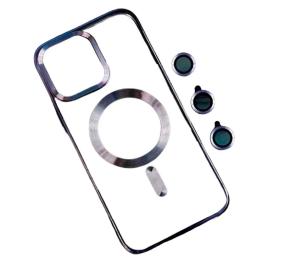 Чохол-накладка Infinity Magnetic для iPhone 16 Pro Max Purple + захист камери