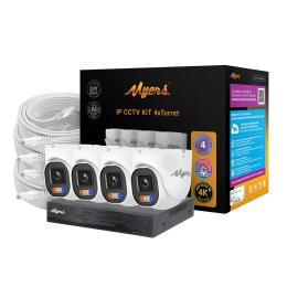 Комплект відеонагляду Myers 8CH IP KIT 4xBullet FADA 8.0 MP (4K)