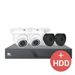 Комплект відеонагляду Partizan IP-114xCAM + 1xNVR + HDD 4.0Мп