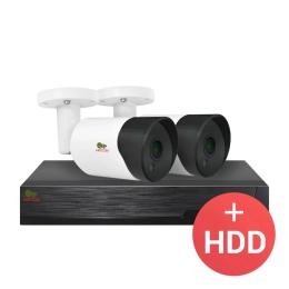 Комплект відеонагляду Partizan AHD-232xCAM + 1xDVR + HDD