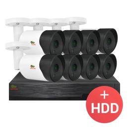 Комплект відеонагляду Partizan AHD-248xCAM + 1xDVR + HDD