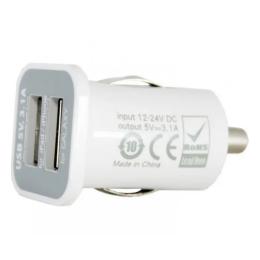 Автомобільний адаптер для телефона PowerPlant DV00DV5036 White (2xUSB 3.1А адаптер)