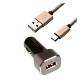 Автомобільний зарядний пристрій для телефона Grand-X CH-27TC Black (1xUSB 3А )