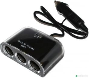 Автомобільний адаптер для телефона Atcom ES-09 Black (1xUSB 2.1А )