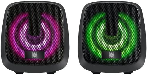 Акустична система 2.0 Defender J2, 6Вт, підсвітка, USB, чорна