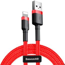 Дата-кабель Baseus CALKLF-A09 0.5m USB(тато) - Lightning(тато) Black Red