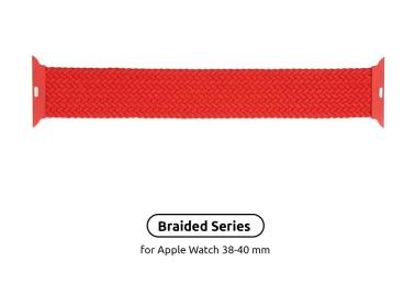Ремінець для смарт-годинника ArmorStandart Braided Solo Loop для Apple Watch 38-41mm Size 2 (120 mm) Red (ARM58069)