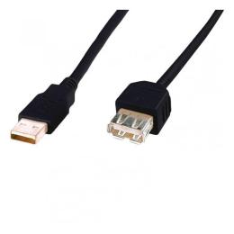 Дата-кабель Digitus AK-300200-030-S 3m USB(тато) - USB(мама) Black