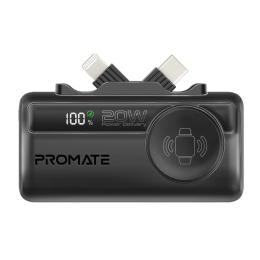 Зовнішній портативний акумулятор Promate powerup-trio 5000mAh Black
