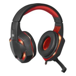 Накладні навушники Defender Warhead G-370 Black Red провідні з мікрофоном