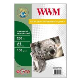 Папір A4 100л глянцевий 260 г/м2 SS260.100/C WWM