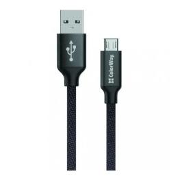 Дата-кабель ColorWay CW-CBUM002-BK 1m USB (тато) - microUSB (тато)